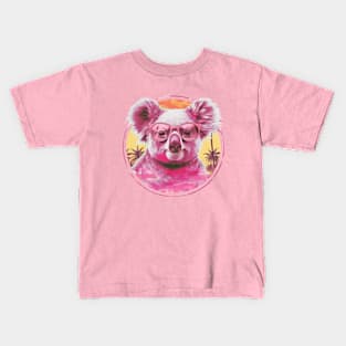 chillin Pink Koala Kids T-Shirt